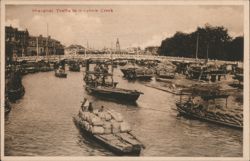 Shanghai Traffic in Soochow Creek Postcard