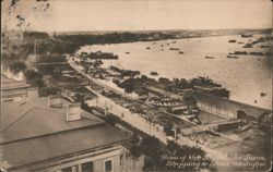 The Bund, Lawns, Shipping & River, Shanghai Postcard