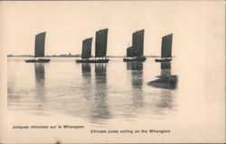 Chinese Junks Sailing on the Whangpoo River Postcard