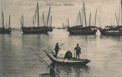 Native Boats, Shanghai Postcard