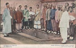 Baptismal Service in Shantung Postcard