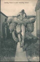 Leaving Home to enter boarding School Postcard