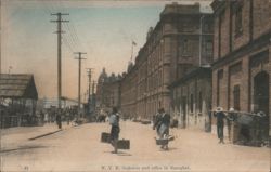 N. Y. K. Godowns and Office in Shanghai Postcard