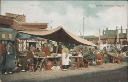 Street Vendors, Pekin Postcard