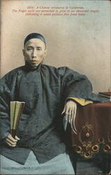 Chinese Aristocrat in California, Long Fingernails Postcard