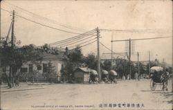 Telephone Office at Naniwa St., Dairen Postcard