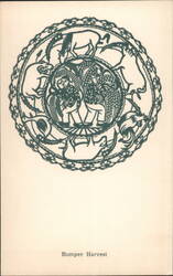 Bumper Harvest Chinese Papercut Postcard