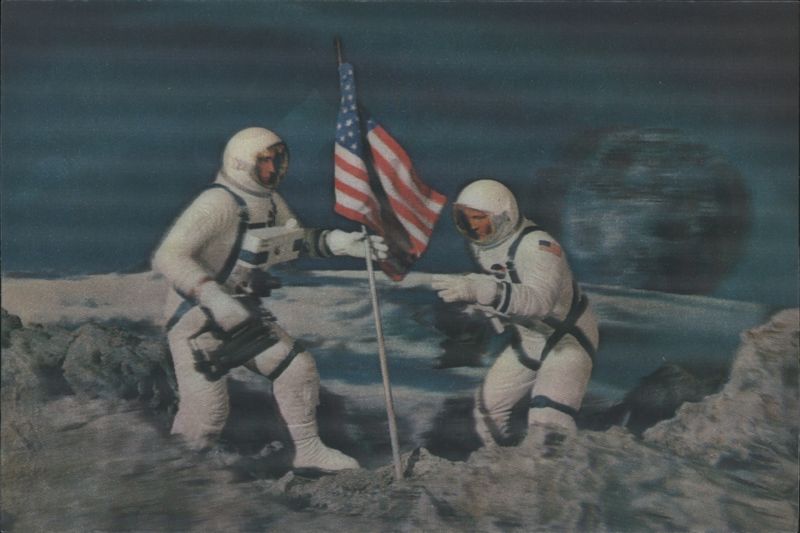 U.S.A. Apollo 11 Mission, Lands First Men on the Moon