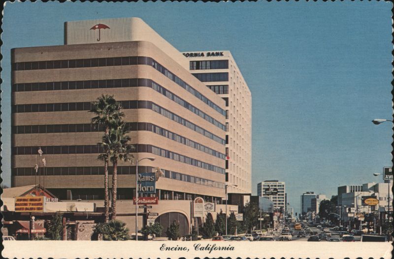 California Bank Building & Rams Horn Restaurant, Encino