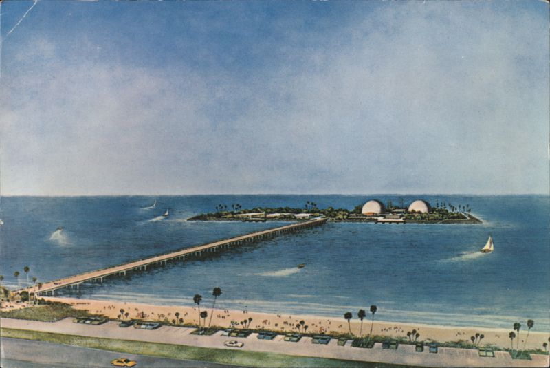 Bolsa Island Nuclear Power and Desalting Plant Rendering Huntington Beach California