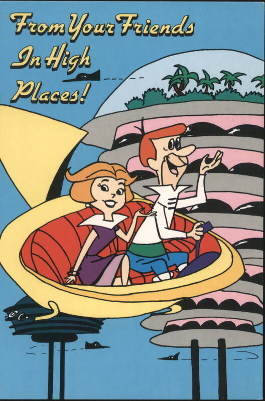 The Jetsons in Flying Car, 'From Your Friends In High Places!