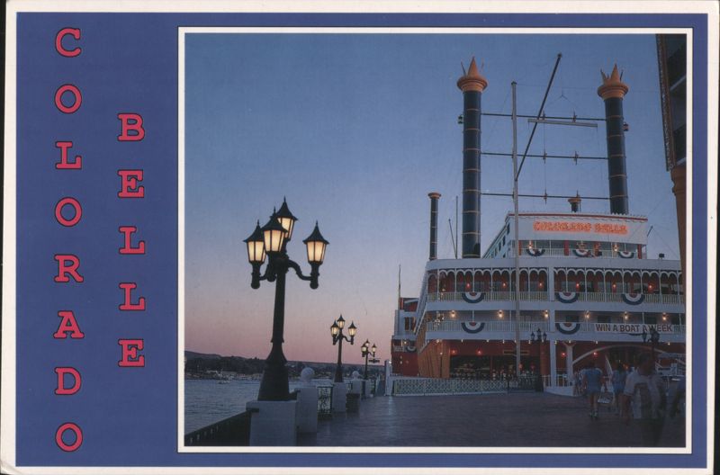 Colorado Belle Riverboat Hotel & Casino at Dusk, Laughlin Nevada