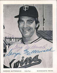George Mitterwald, Minnesota Twins Catcher, Autographed Original Photograph