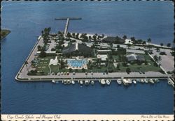 Aerial View of Cape Coral's Yacht and Racquet Club Postcard