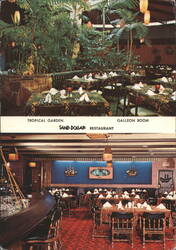 Sand Dollar Restaurant, Tropical Garden & Galleon Room Postcard