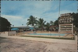 Lakeview Motor Lodge and Pool, Riviera Beach Postcard