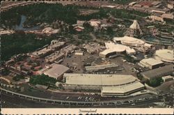 Aerial View of Disneyland with Matterhorn and Tomorrowland Postcard