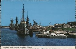 Destroyers at Dock, Mayport Naval Station Postcard