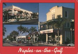 Street Scenes in Olde Naples-on-the-Gulf, Florida Postcard