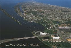 Aerial view of Indian Harbour Beach & Eau Gallie Causeway Postcard