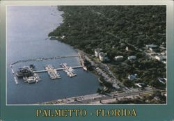 Aerial View of the Marina and Coastline, Palmetto Postcard