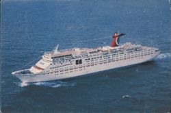 Carnival Cruise Lines 'Fun Ship' Tropicale at Sea Postcard