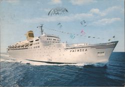 Sitmar Cruises Liner FAIRSEA at Sea Postcard