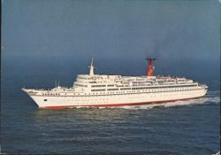 TS Hamburg of the German Atlantic Line at Sea Postcard