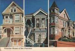 Victorian Houses of San Francisco Postcard