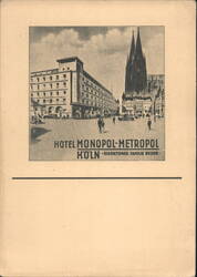 Hotel Monopol-Metropol and Cologne Cathedral, Köln Postcard