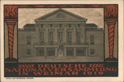 Deutsche Nationalversammlung in Weimar 1919 Postcard
