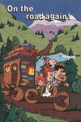 The Flintstones - On the road again! Postcard