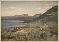 View from Björkliden Mountain of Torneträsk and Lapporten Postcard