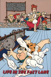 Fred Flintstone Bowling, Life In The Fast Lane Postcard