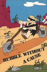 Rubble Without A Cause - The Flintstones Postcard