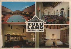 Zululand Safari Lodge: Pool, Dining, Bar, and Guest Room Postcard