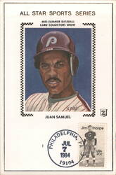 Juan Samuel, All Star Sports Series Baseball Card Show First Day Cover
