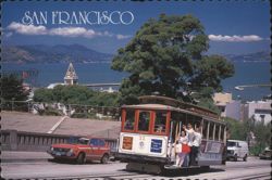 San Francisco Cable Car on Hyde Street Hill Postcard