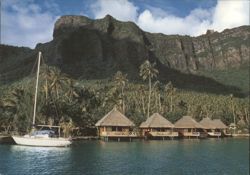 Hôtel Aimeo Overwater Bungalows, Cook's Bay, Moorea Postcard