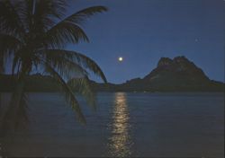 Bora-Bora in Moonlight Postcard