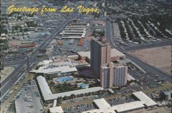Sahara Hotel, Aerial view, Las Vegas Postcard