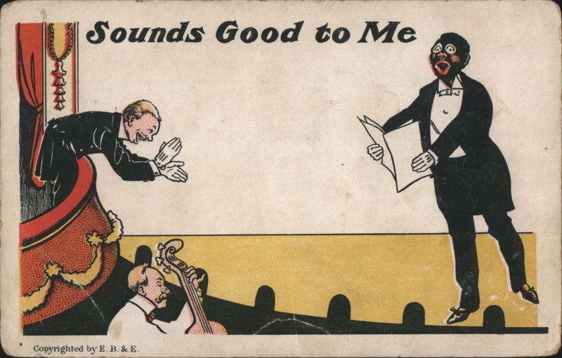Sounds Good to Me Black Americana Caricature Singer & Orchestra