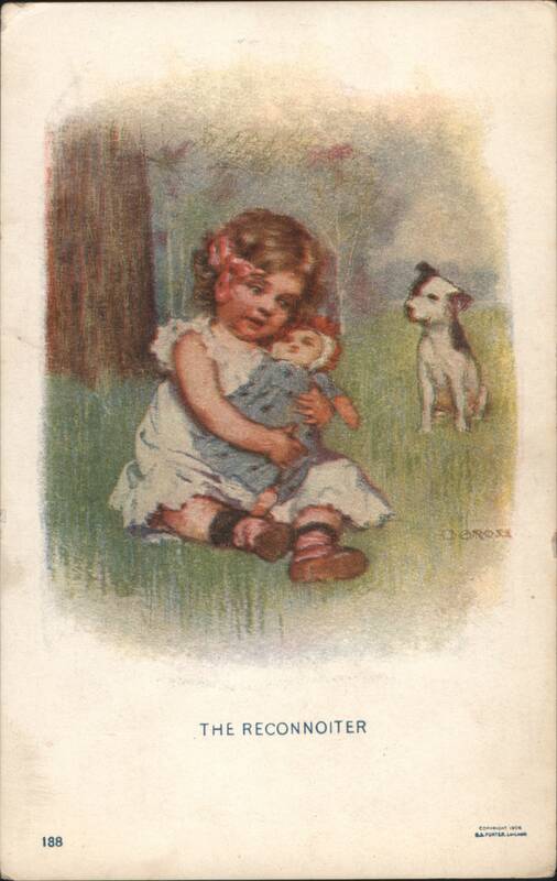 Girl with Doll and Dog, 'The Reconnoiter' by O. Gross
