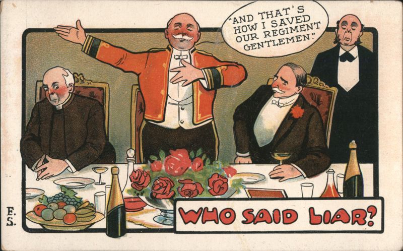 Comic Tall Tale, 'WHO SAID LIAR?' E.S. Comic, Funny