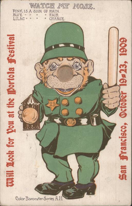 Portola Festival 1909 Color Barometer Character, San Francisco California
