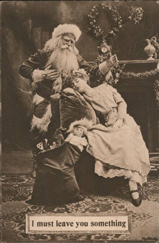 Santa Claus with Sleeping Woman and Doll, 'I must leave you something'