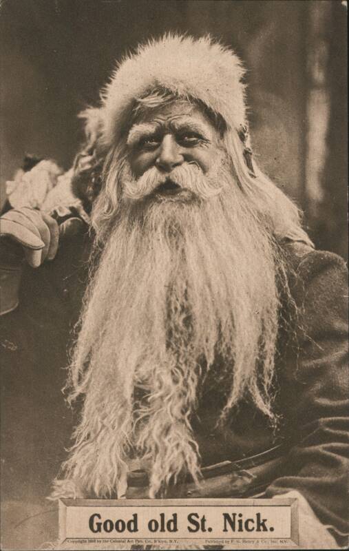 Good old St. Nick. Santa Claus Portrait with Long White Beard