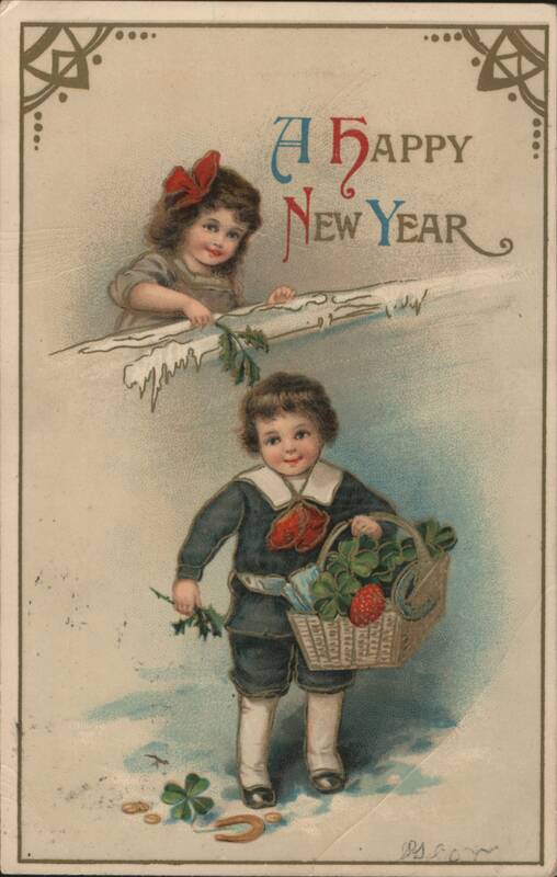 Children with Strawberries & Shamrocks for New Year's
