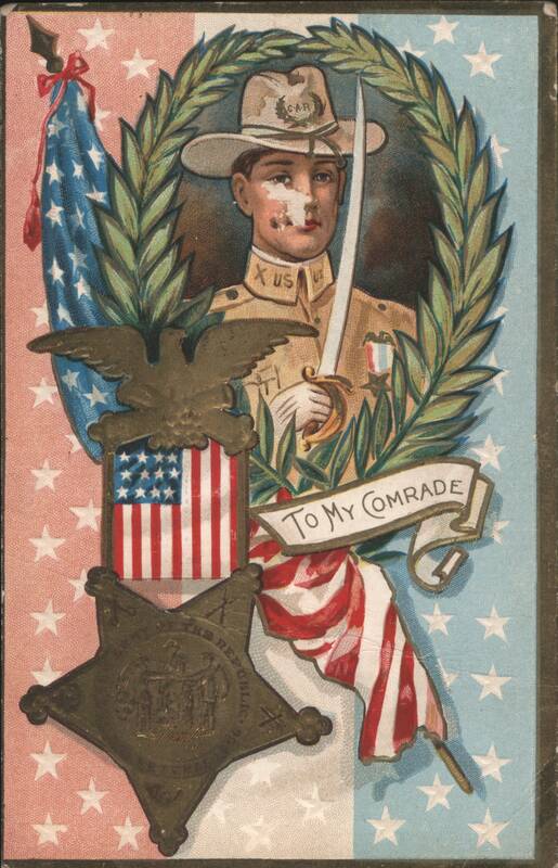 G.A.R. Civil War Veteran, American Flag, To My Comrade, Decoration Day