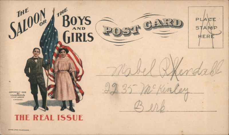 The Saloon or The Boys and Girls: The Real Issue, Children & Flag
